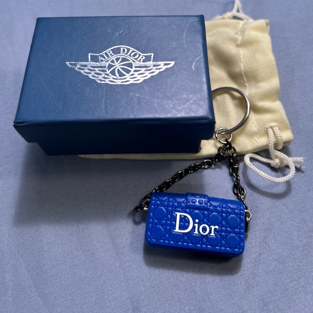 Air Dior Blue Keychain with Box